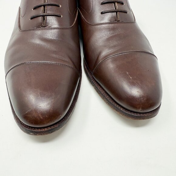 Meermin Brown Leather Oxford Cap Toe Dress Shoes Men's Size 11.5 Made in Spain - Picture 4 of 10